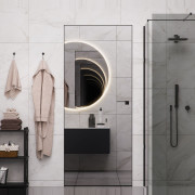 Interiérové dvere Top-Glass, so zrkadlom, skrytá montáž — Omega