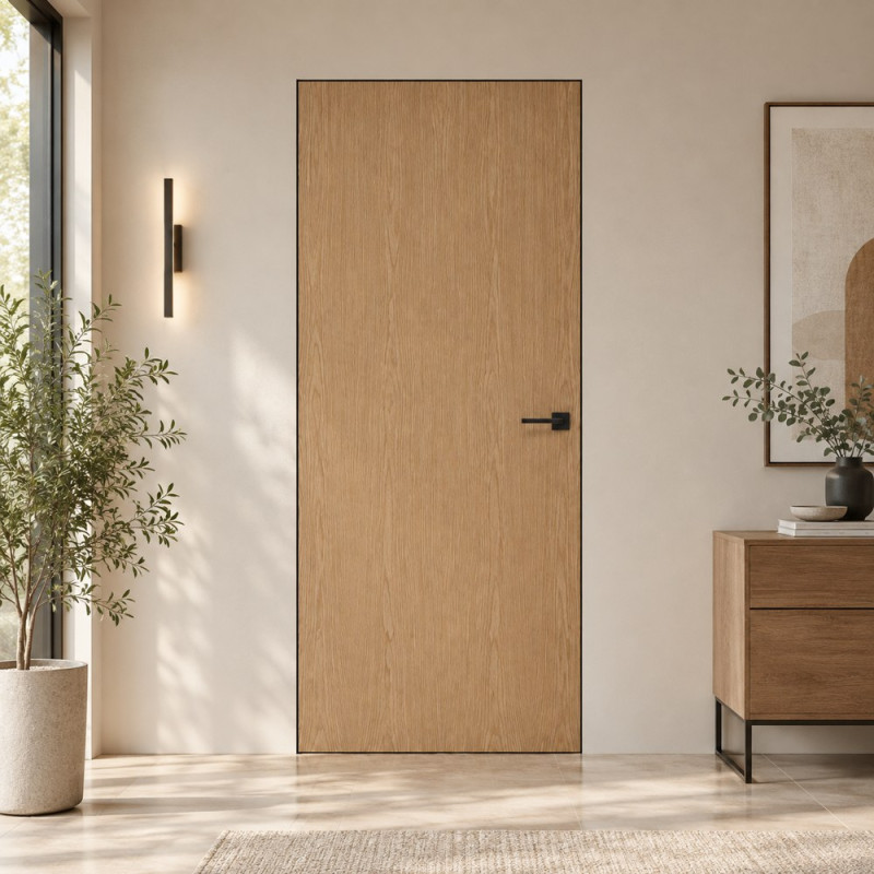 Interiérové dvere Top-Glass, dyhované (dub), skrytá montáž — Omega