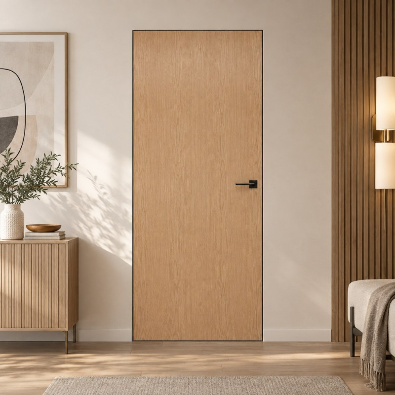 Interiérové dvere Top-Glass, dyhované (dub), skrytá montáž — Omega