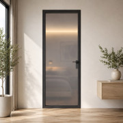 Interiérové dvere Top-Glass, priesvitné sklo, skrytá montáž — Omega