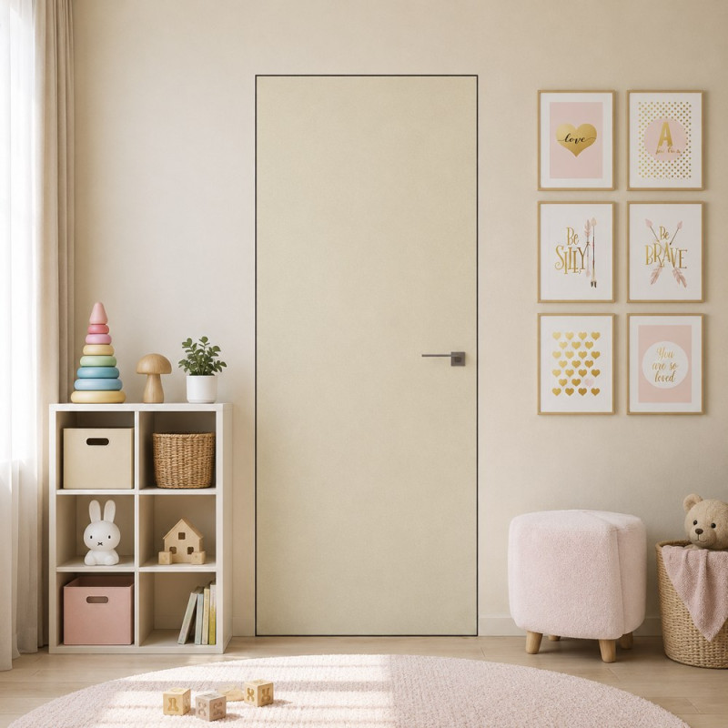 Interior door Top-Glass, with glass, hidden frame — Omega