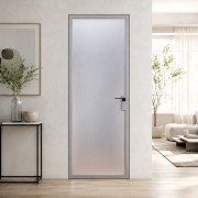 Interiérové dvere Top-Glass, saténové sklo, skrytá montáž — Omega