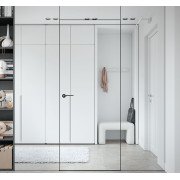 Interiérové dvere Uni-Glass UniGlass, zrkadlo, so zrkadlom, skrytá montáž — Omega