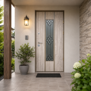 Secure entrance door Florence for house with glass