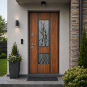 Bezpečnostné vchodové dvere Gardena F Glass do domu so sklom
