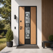Bezpečnostné vchodové dvere HRD Alfa do domu so sklom