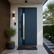 Secure entrance door HRD Rio S Loft for house with glass