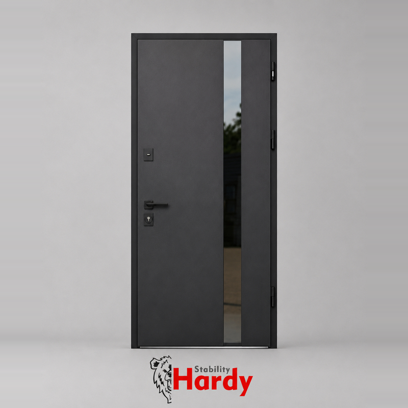 Bezpečnostné vchodové dvere HRD Slim P Glass do domu so sklom
