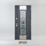 Secure entrance door Lion 4 SL for house with glass
