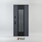 Secure entrance door Regola for house with glass