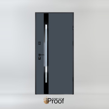 Bezpečnostné vchodové dvere Slim S do domu so sklom