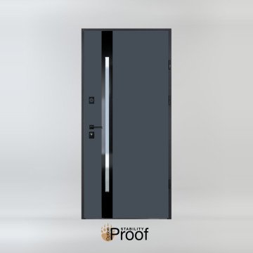 Bezpečnostné vchodové dvere Slim S do domu so sklom