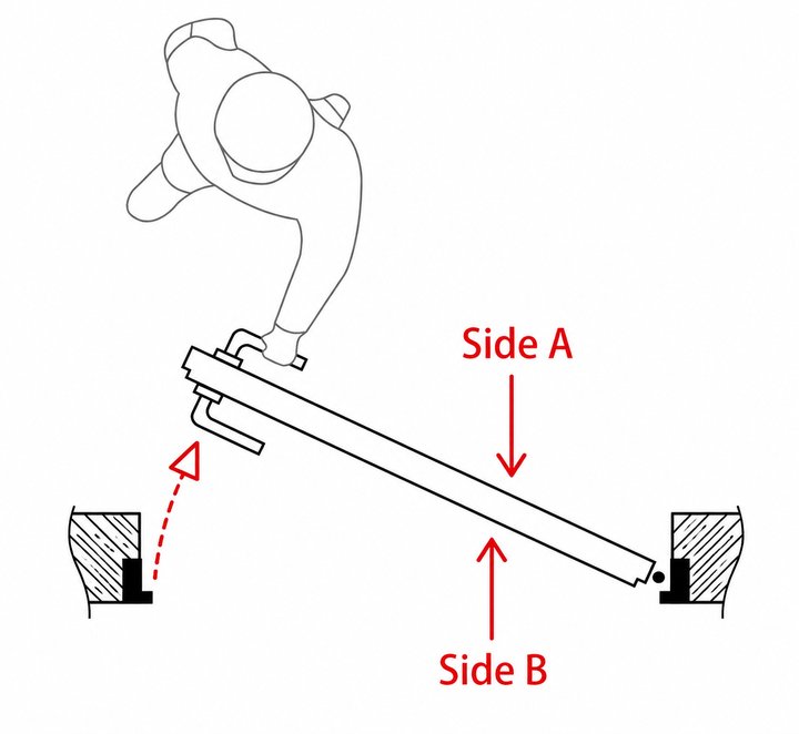 Concealed left-hand inward opening
