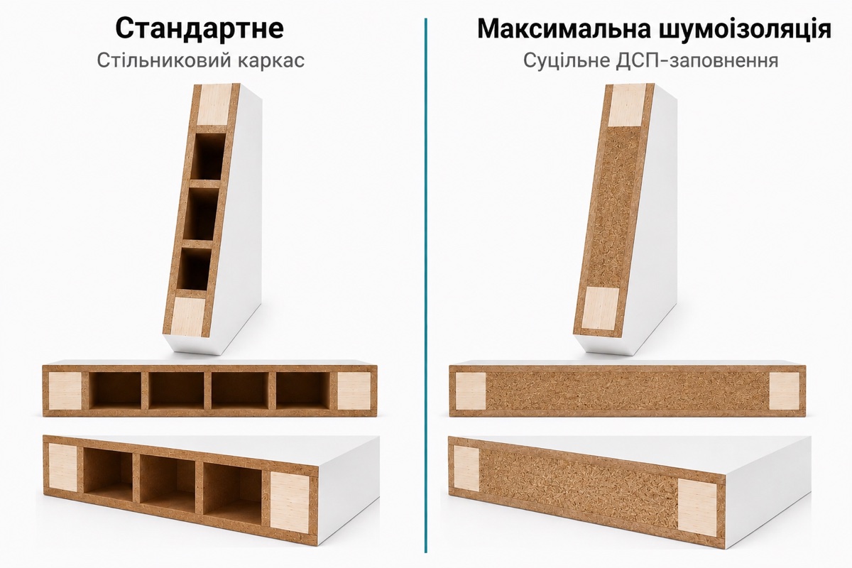 Наповнення полотна: Standard core та Solid core