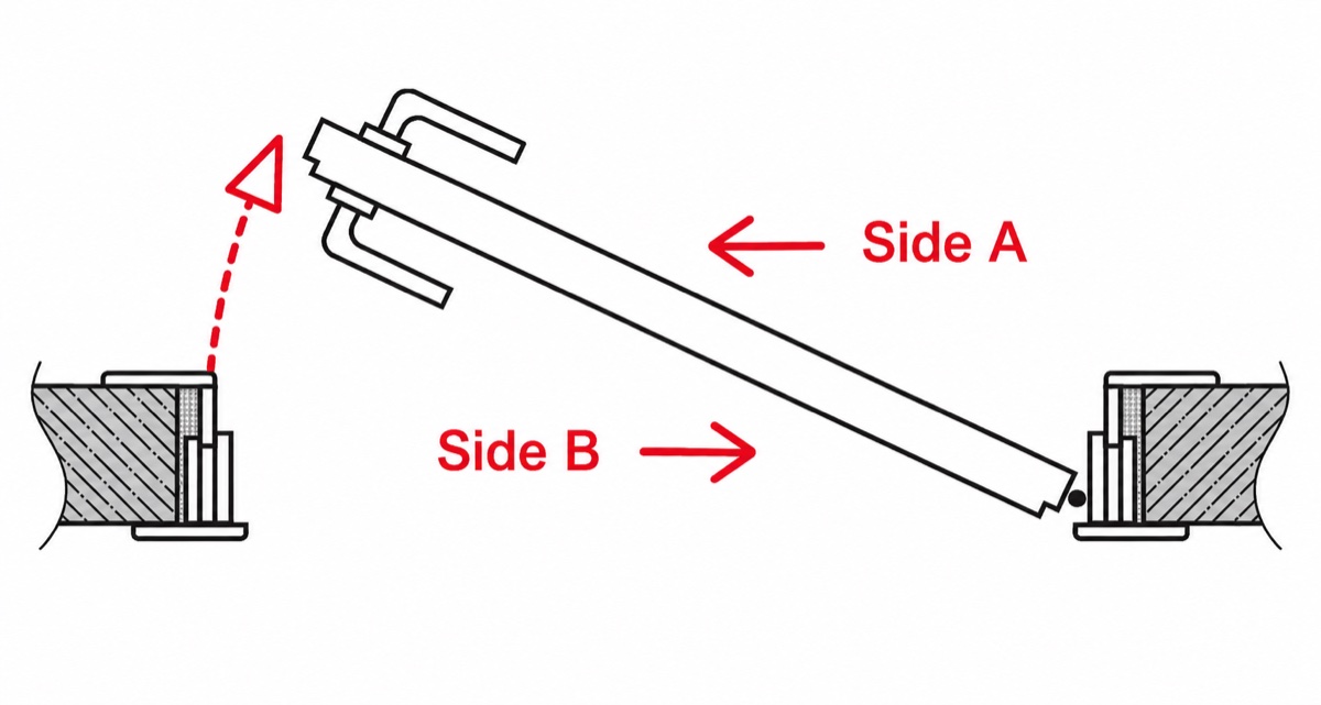 INSIDE left-hand opening