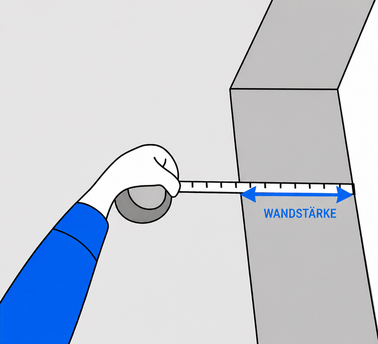 So messen Sie die Wandstärke